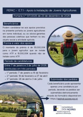 Divulga&ccedil;&atilde;o - Apoio &agrave; Instala&ccedil;&atilde;o de Jovens Agricultores