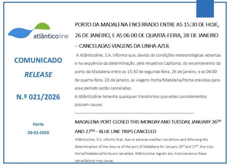 Depress&atilde;o Joseph - Encerramento do Porto da Madalena e Constragimentos da Opera&ccedil;&atilde;o Linha Azul