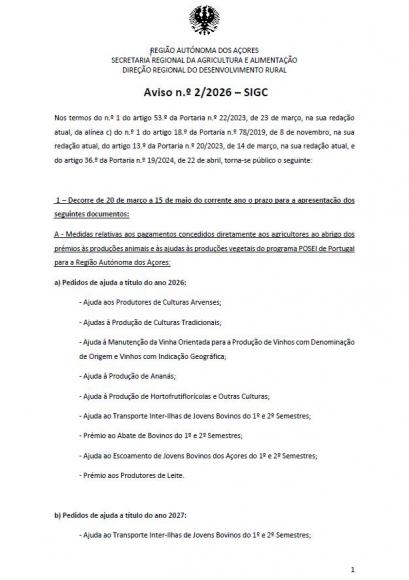 Divulga&ccedil;&atilde;o - Edital n.&ordm; 2/2026 de SIGC