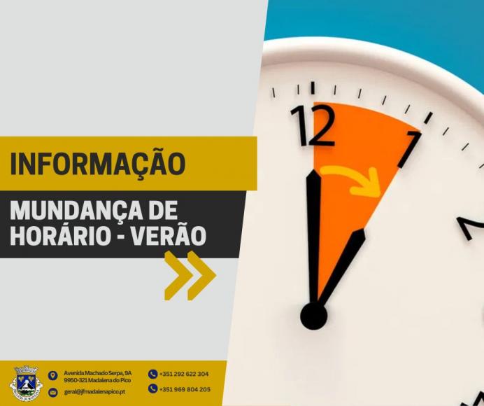 Mudan&ccedil;a para hor&aacute;rio de ver&atilde;o nos A&ccedil;ores