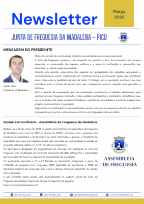 Newsletter Mar&ccedil;o - JF Madalena do Pico