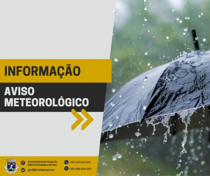 Aviso Meteorol&oacute;gico - Precipita&ccedil;&atilde;o Forte no Grupo Central