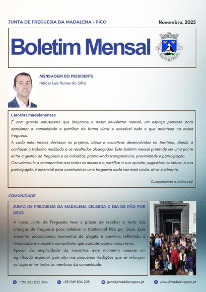 Boletim Mensal JF Madalena - Novembro, 2025